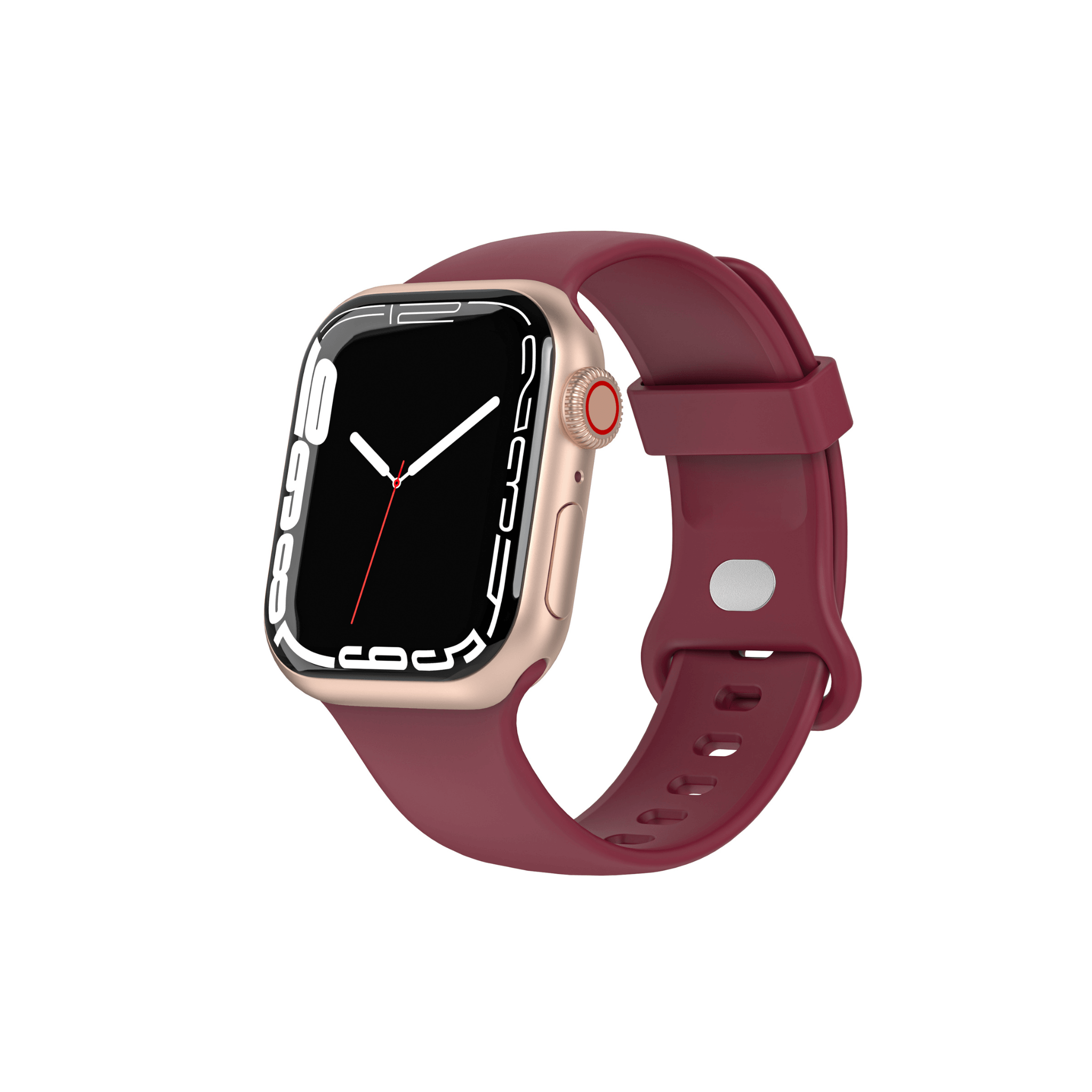 Fit Silikonarmband in Bordeauxrot – stilvoller Akzent für deine Apple Watch 38–45 mm